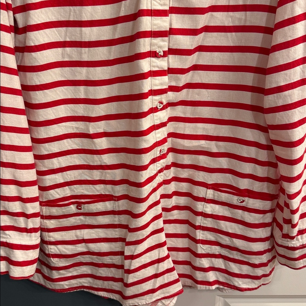 WeWoreWhat Red and White Striped Romper - Picture 3 of 6